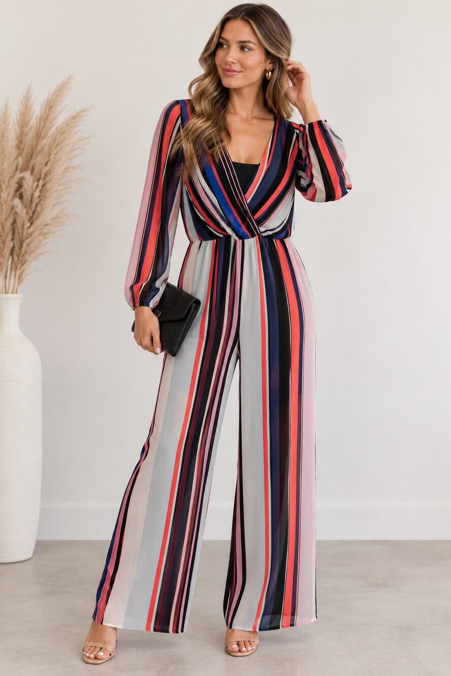 Express Striped Wide Leg Jumpsuit Size S NWT New With Flaws
